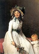 Jacques-Louis David Portrait of Madame Emilie Seriziat and her Son Spain oil painting artist